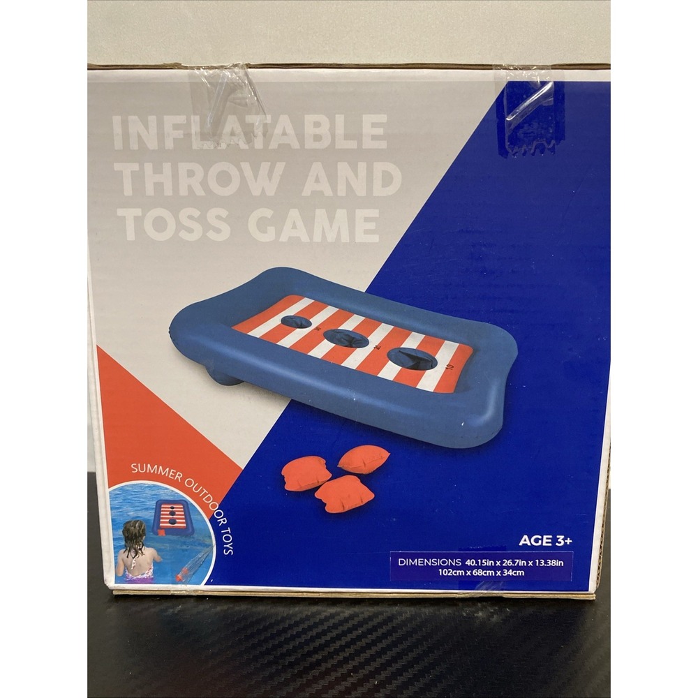 40.15in Inflatable Floating Cornhole Throw Toss Game for Kids Adults